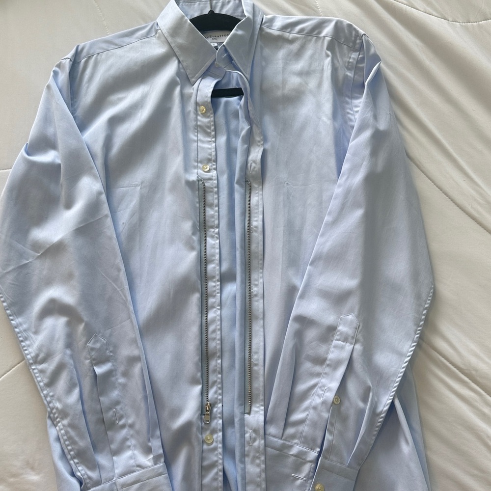 Teddy Stratford Classic Blue Men's Shirt. Size 4 - Zipper - Picture 2 of 2